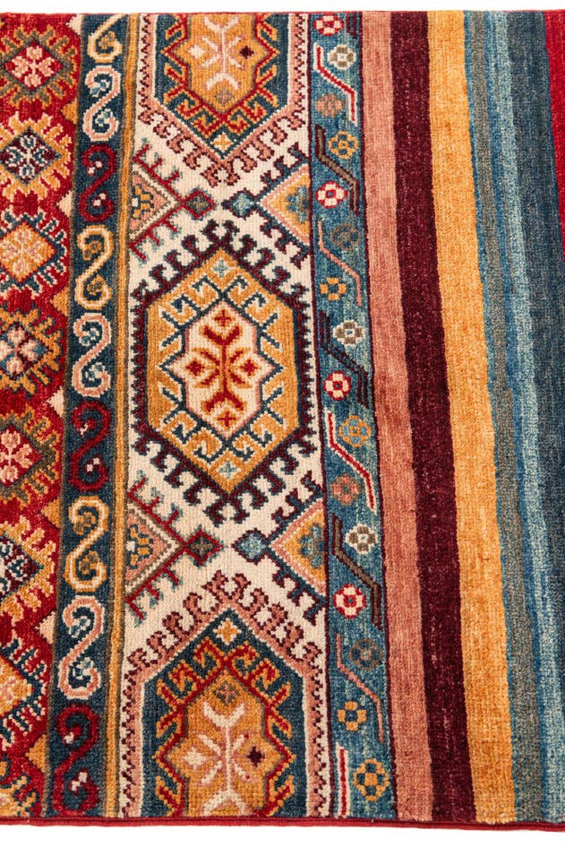 Detail image of 2' 8 x 9' Hand Knotted Kazak Runner Rug