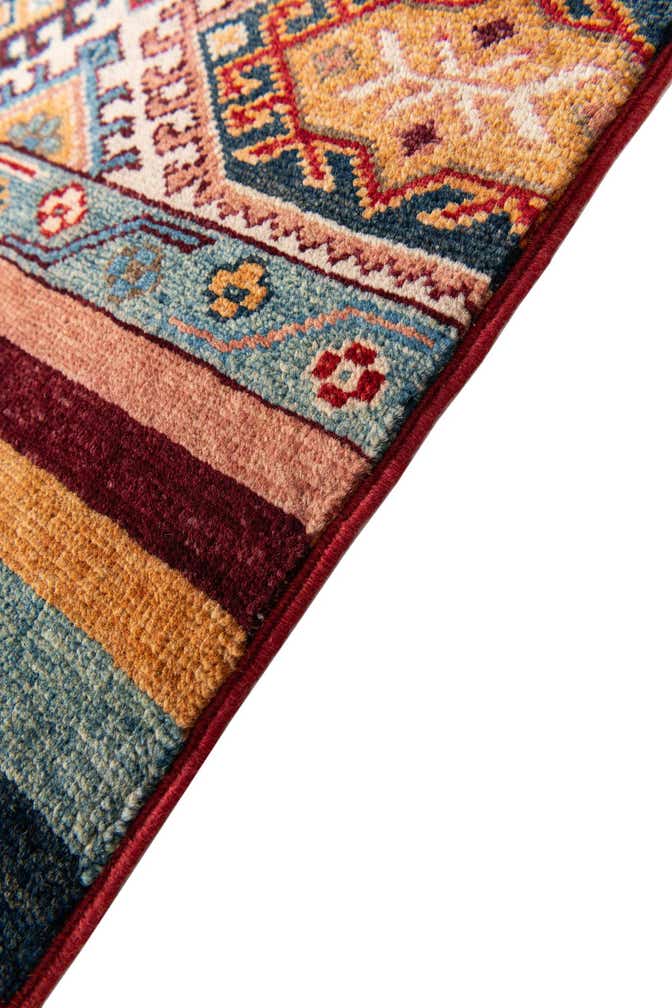 2' 8 x 9' Hand Knotted Kazak Runner Rug