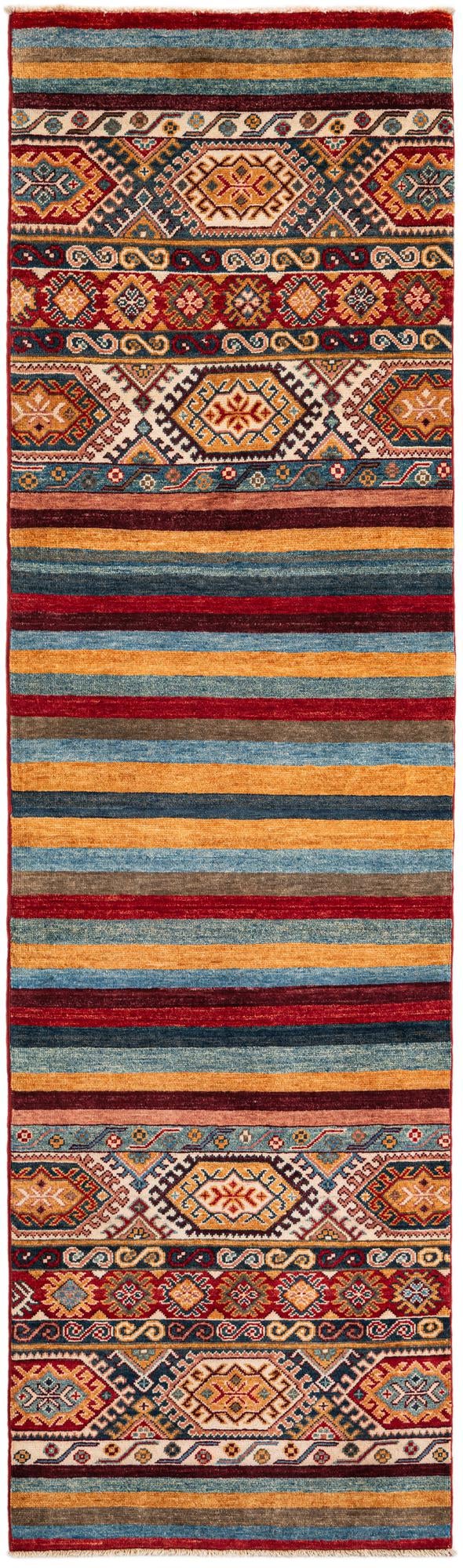2' 8 x 9' Hand Knotted Kazak Runner Rug