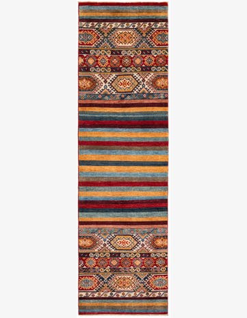 2' 8 x 9' Hand Knotted Kazak Runner Rug