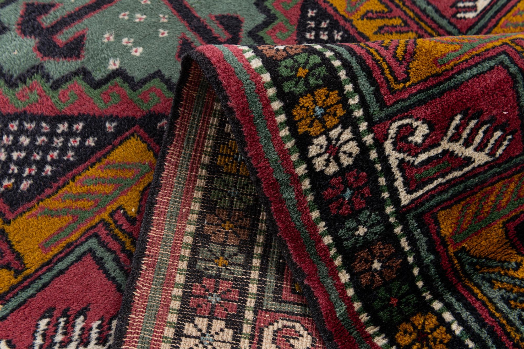 2' 8 x 10' 2 Hand Knotted Kazak Wool Runner Rug