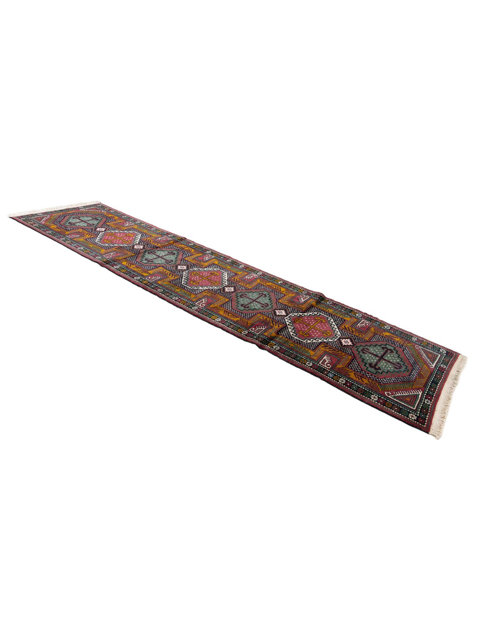 2' 8 x 10' 2 Hand Knotted Kazak Wool Runner Rug