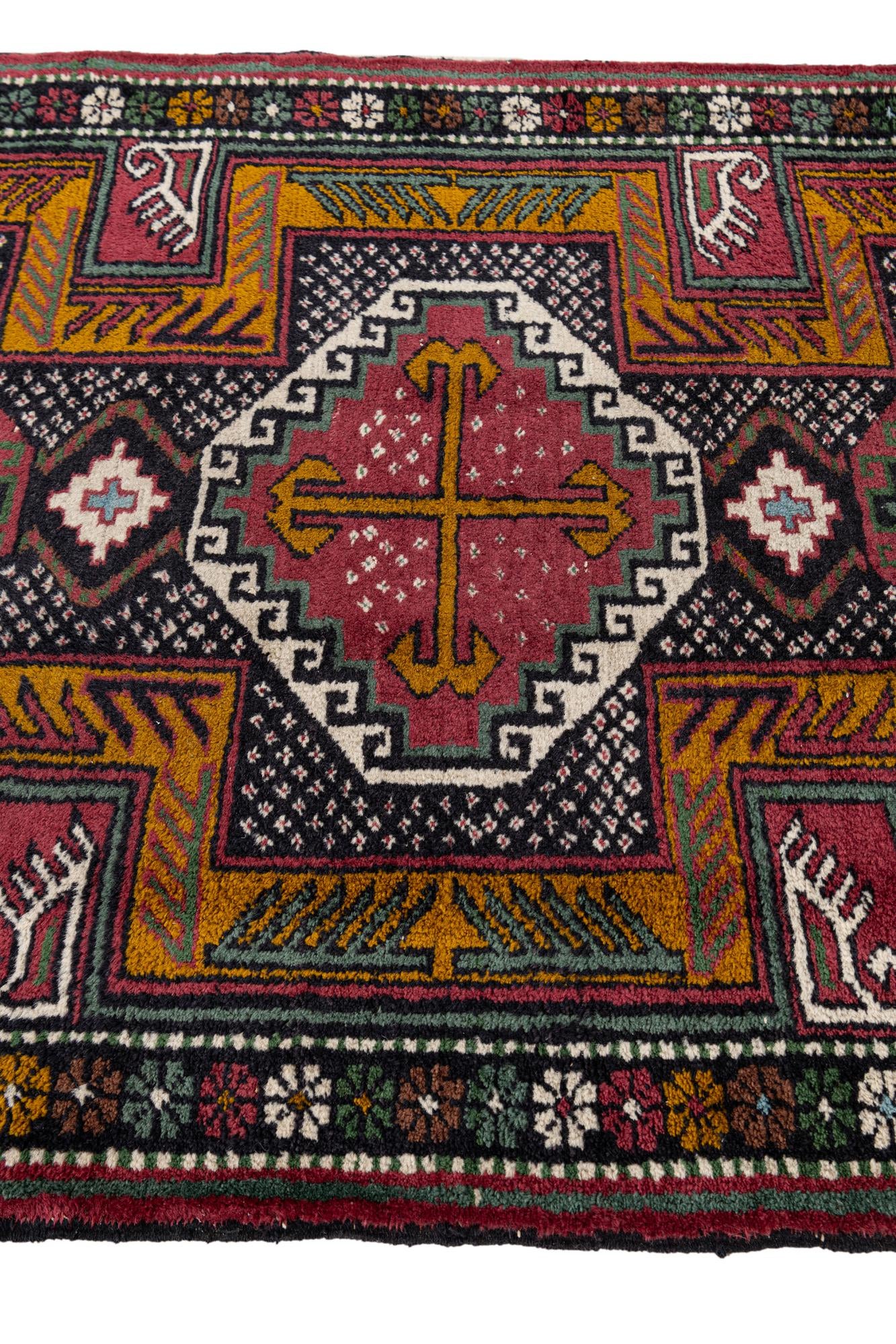 2' 8 x 10' 2 Hand Knotted Kazak Wool Runner Rug