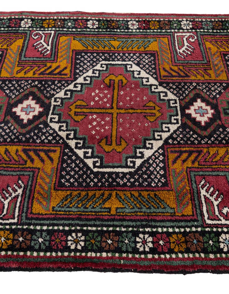 Detail image of 2' 8 x 10' 2 Hand Knotted Kazak Wool Runner Rug