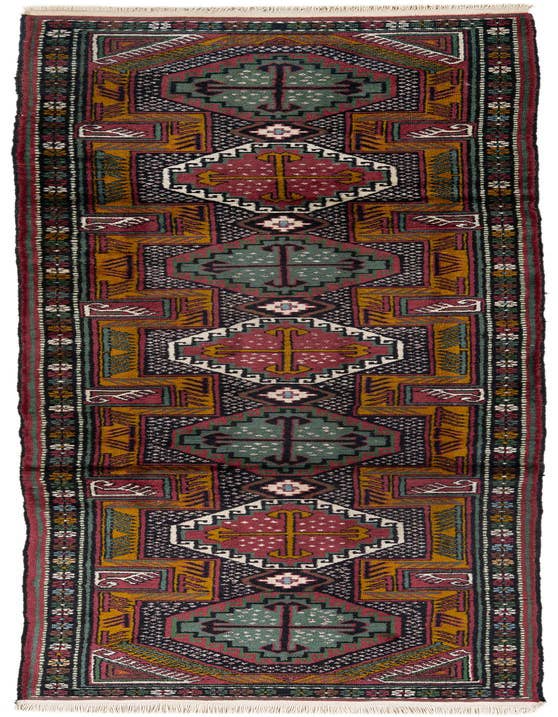 Detail image of 2' 8 x 10' 2 Hand Knotted Kazak Wool Runner Rug