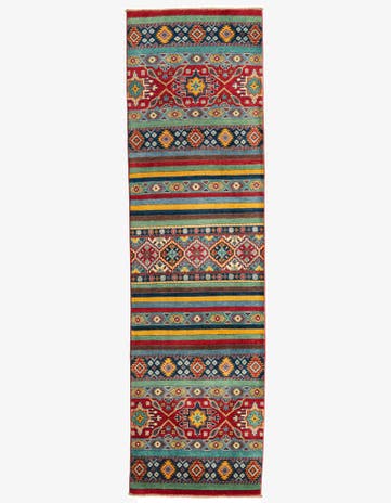 2' 9 x 10' Hand Knotted Kazak Runner Rug