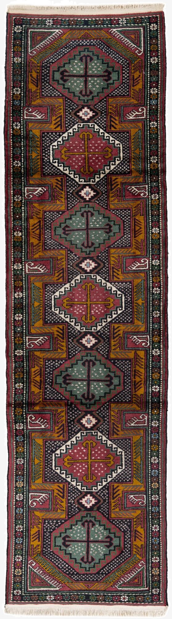 2' 8 x 10' 2  Hand Knotted Kazak Wool Runner Rug