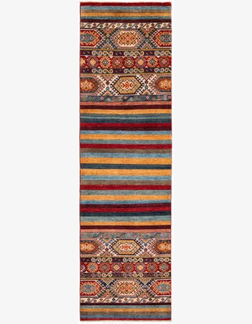 2' 8 x 9' Hand Knotted Kazak Runner Rug
