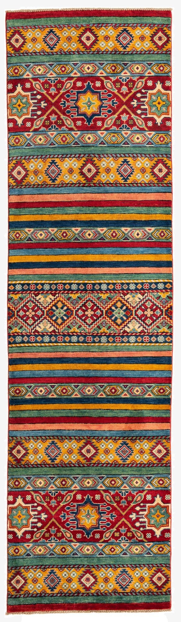 2' 8 x 9' 8  Hand Knotted Kazak Runner Rug