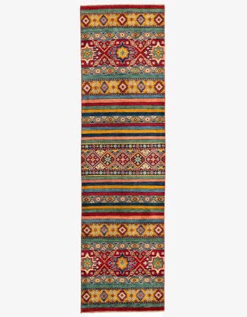 2' 8 x 9' 8 Hand Knotted Kazak Runner Rug