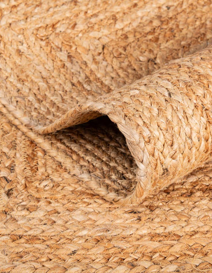 Detail image of 2' x 4' 1 Hand Braided Kids Braided Jute Runner Rug