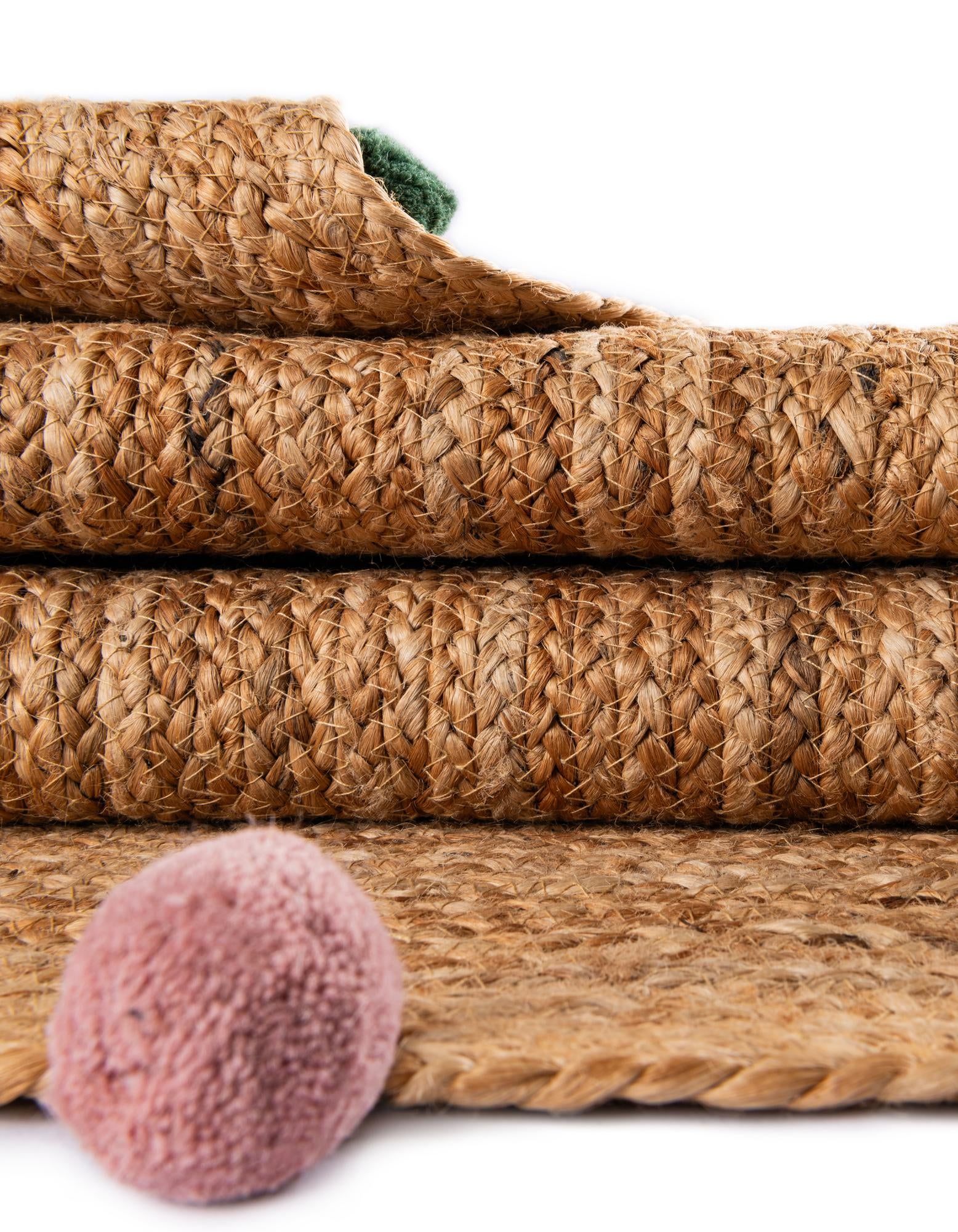 2' x 4' 1 Hand Braided Kids Braided Jute Runner Rug