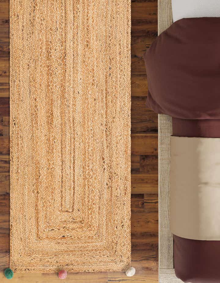 2' x 4' 1 Hand Braided Kids Braided Jute Runner Rug