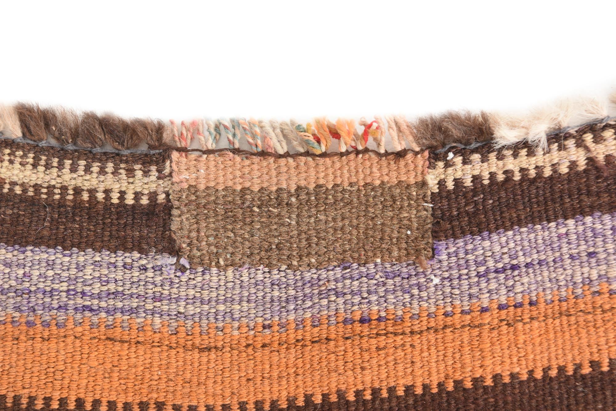 4' 4 x 12' 9 Hand Woven Kilim Afghan Wool Runner Rug