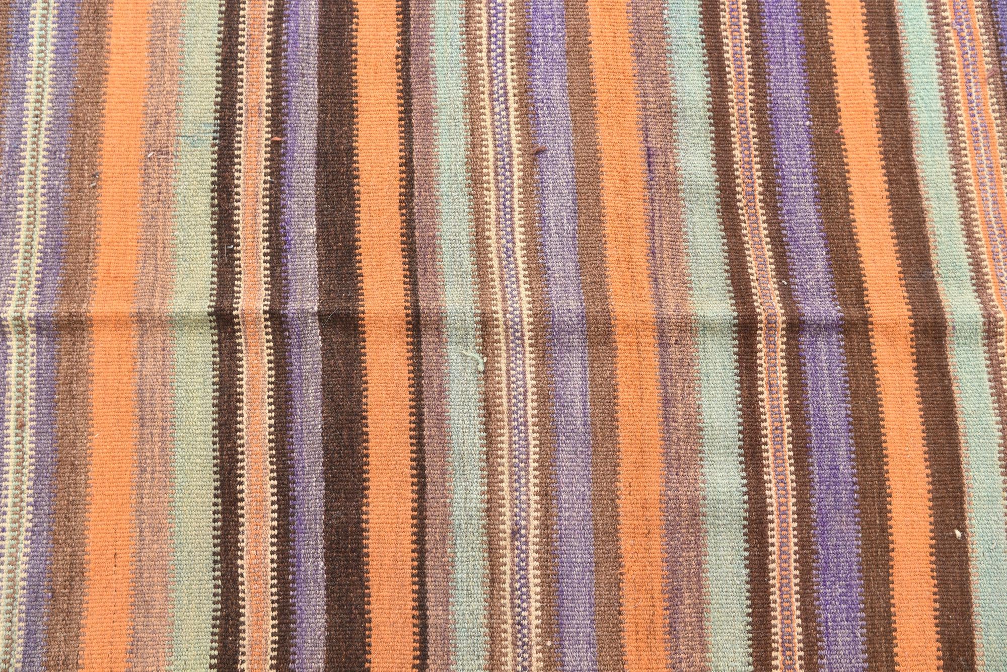 4' 4 x 12' 9 Hand Woven Kilim Afghan Wool Runner Rug