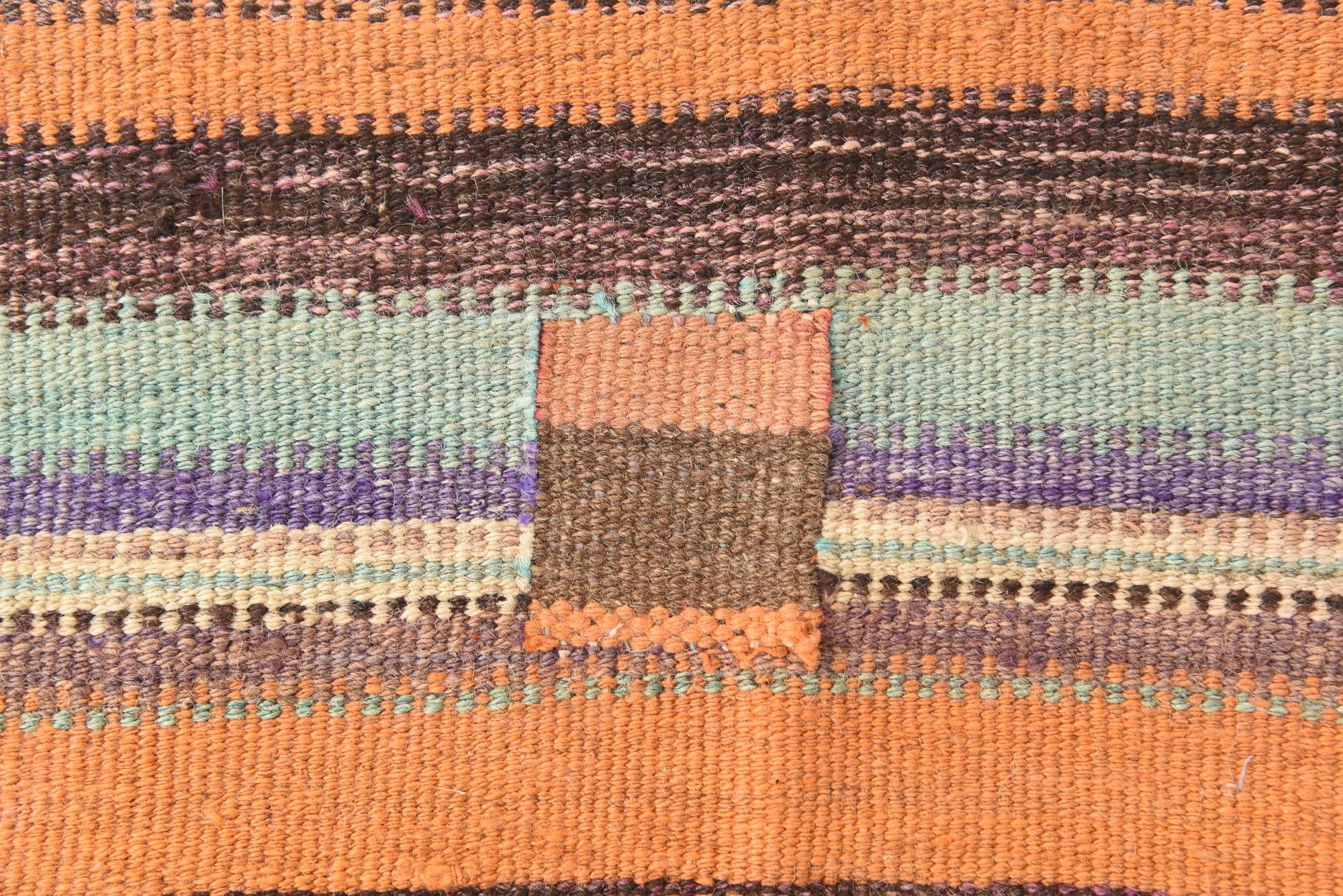 4' 4 x 12' 9 Hand Woven Kilim Afghan Wool Runner Rug
