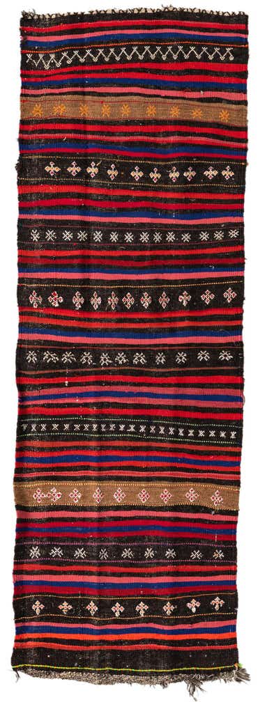 2' 4 x 6' 10 Hand Woven Kilim Afghan Wool Runner Rug