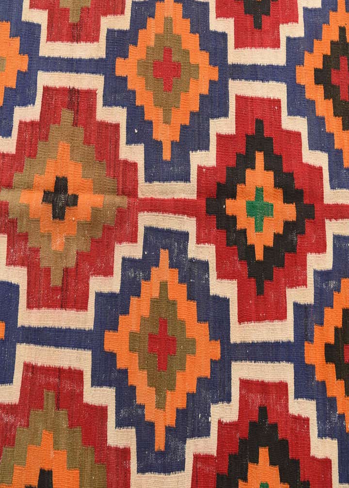 5' x 13' 5 Hand Woven Kilim Afghan Wool Runner Rug