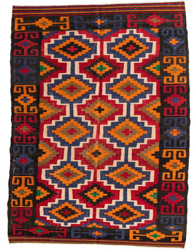 5' x 13' 5 Hand Woven Kilim Afghan Wool Runner Rug