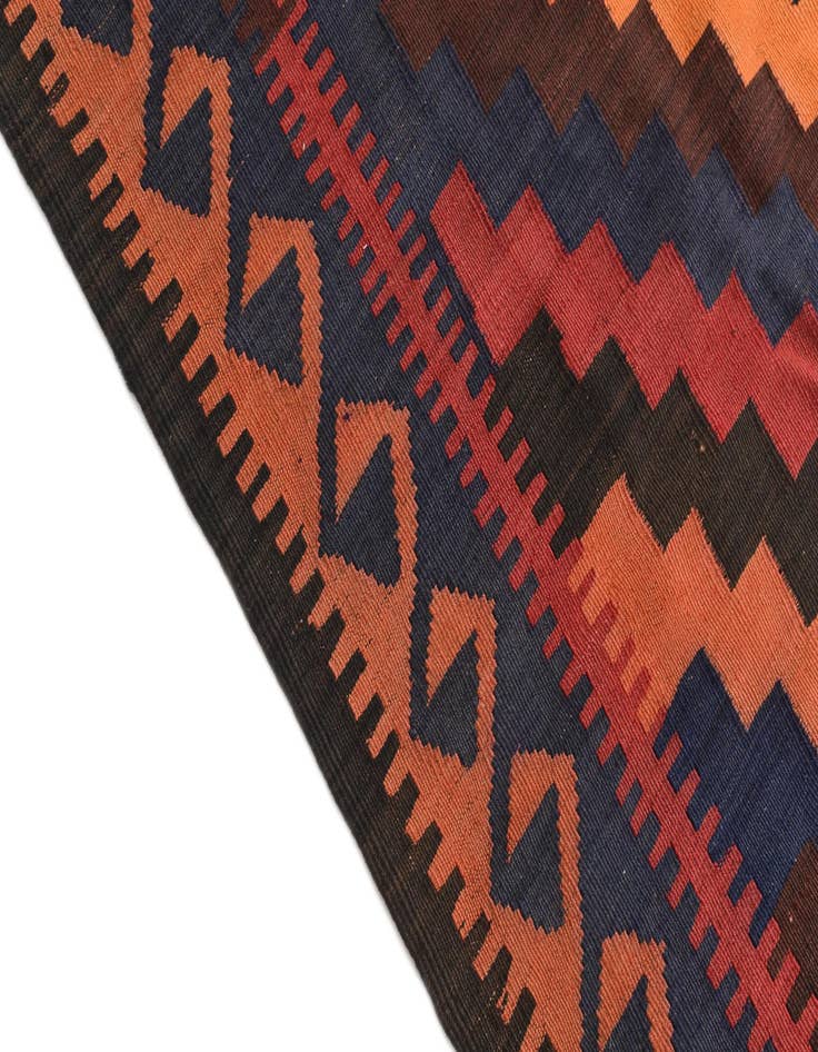 Detail image of 5' x 11' 6  Hand Woven Kilim Afghan Wool Runner Rug