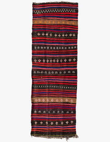 2' 4 x 6' 10 Hand Woven Kilim Afghan Wool Runner Rug