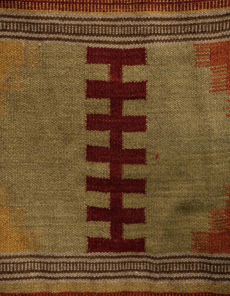 Detail image of 2' 3 x 6' 3  Hand Woven Kilim Dhurrie Wool Runner Rug