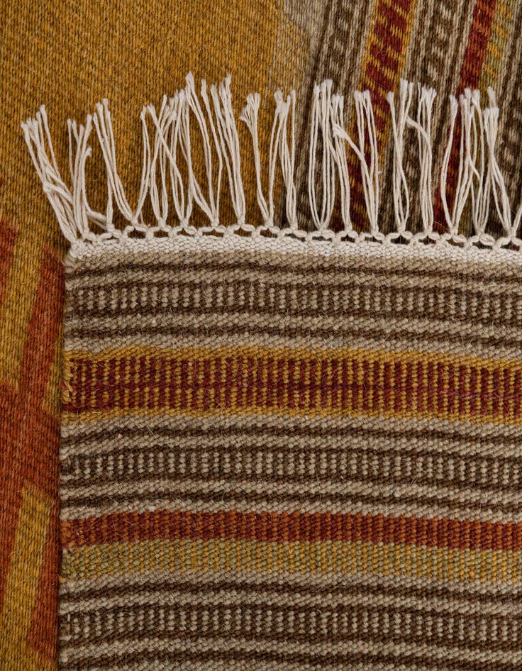 Detail image of 2' 3 x 6' 3  Hand Woven Kilim Dhurrie Wool Runner Rug