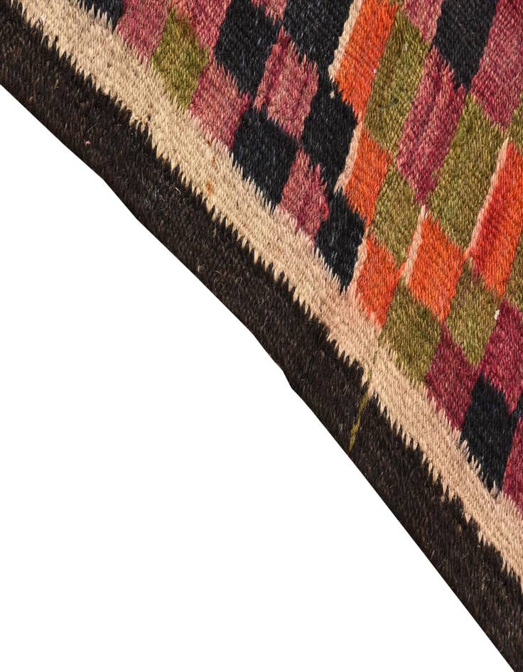 Detail image of 4' 6 x 8' 9 Hand Woven Kilim Fars Wool Runner Rug