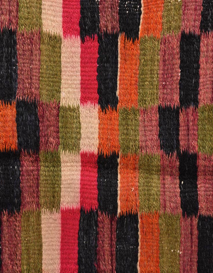 Detail image of 4' 6 x 8' 9  Hand Woven Kilim Fars Wool Runner Rug