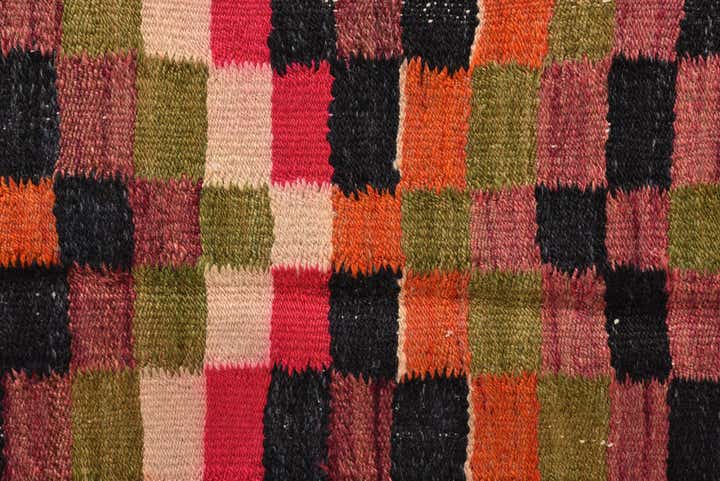 4' 6 x 8' 9 Hand Woven Kilim Fars Wool Runner Rug