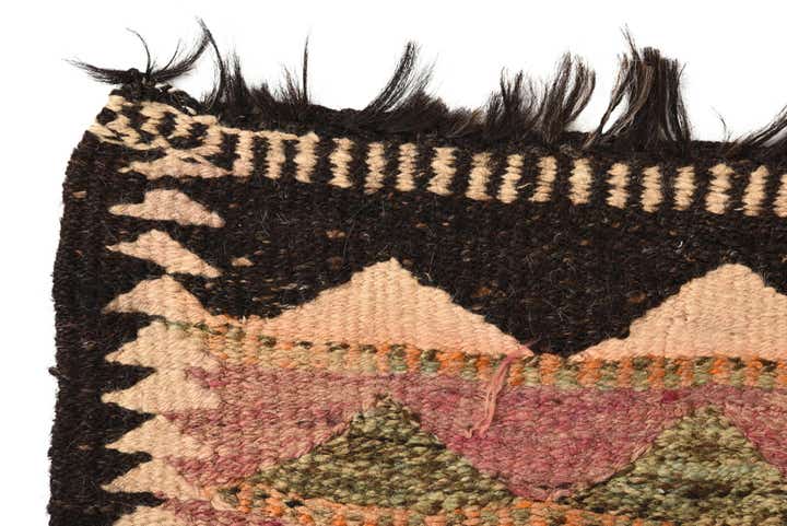4' 8 x 9' Hand Woven Kilim Fars Wool Runner Rug