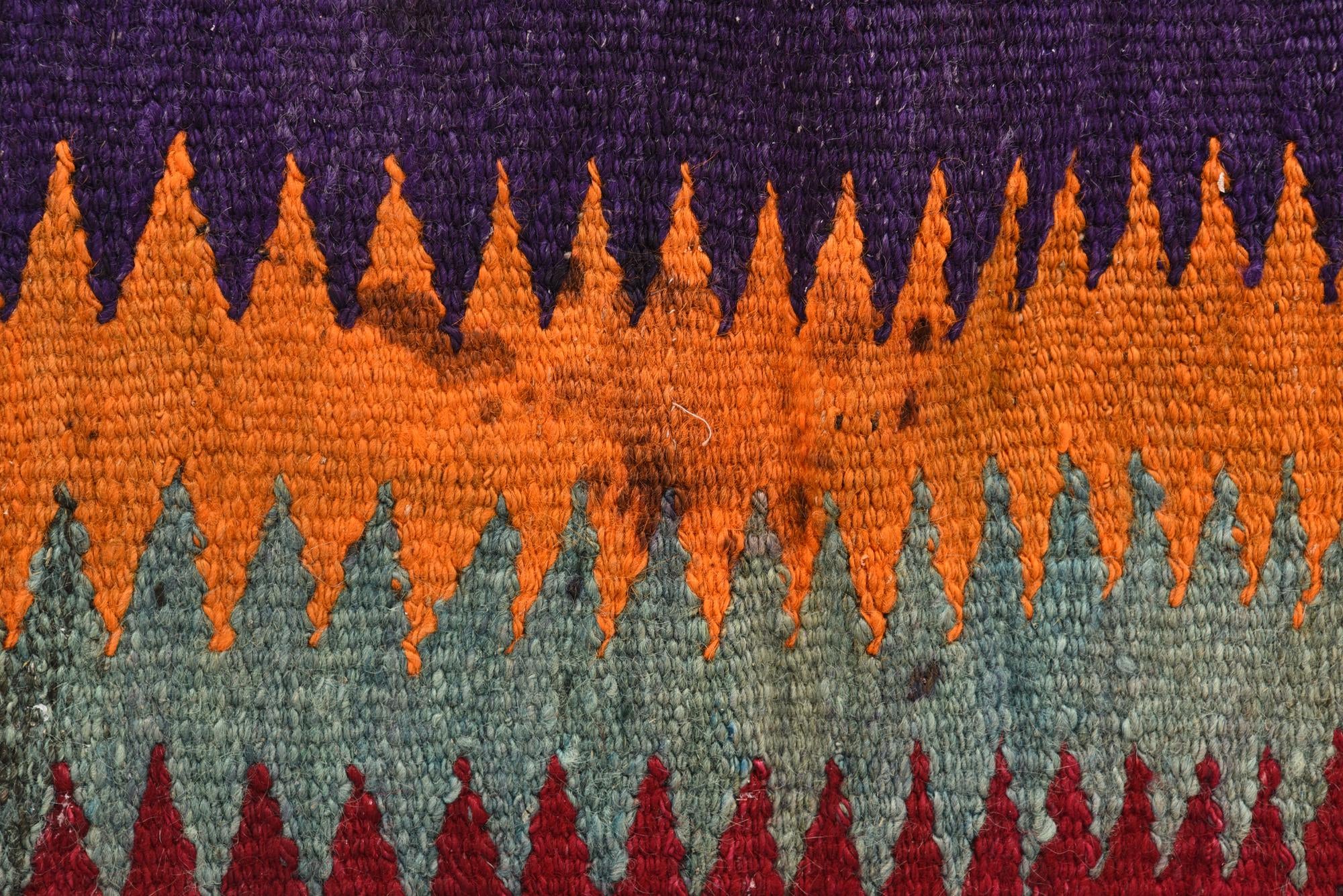 5' x 10' 7 Hand Woven Kilim Fars Wool Runner Rug
