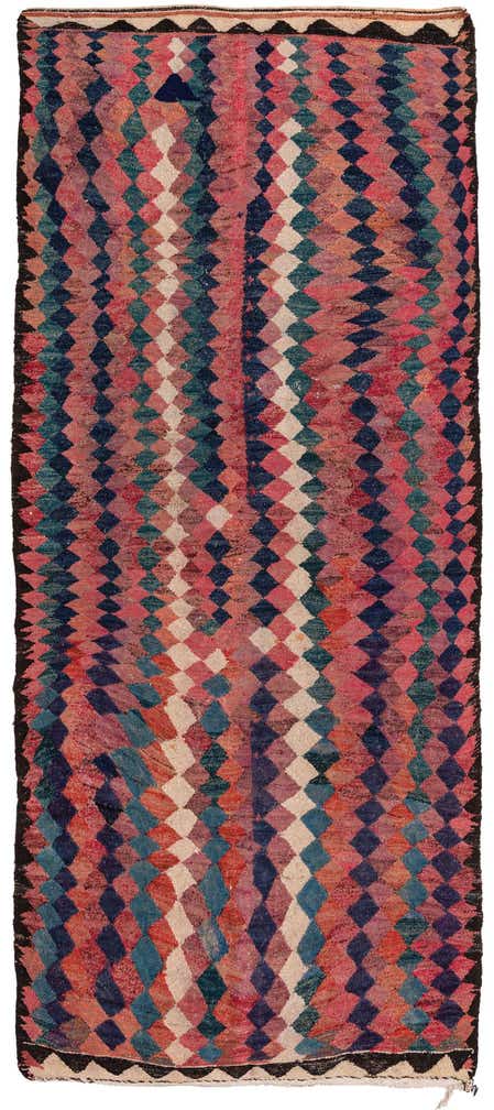 5' x 11' 2 Hand Woven Kilim Fars Wool Runner Rug