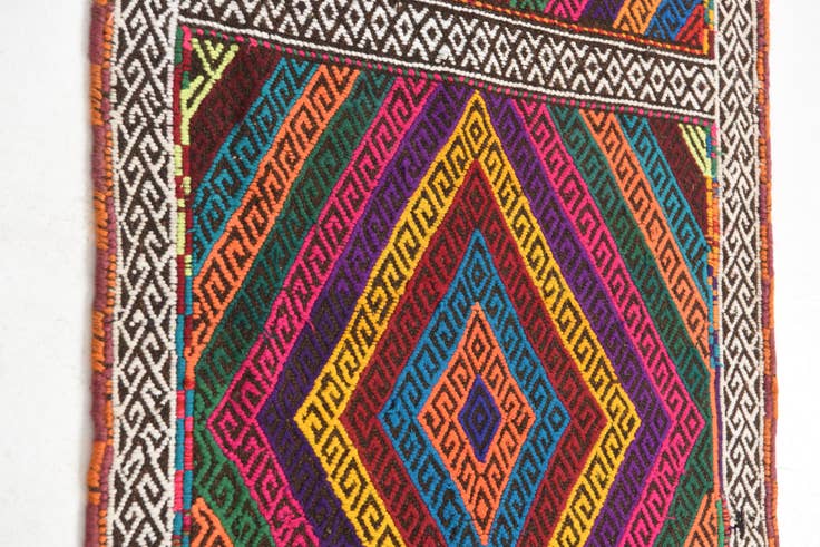 Detail image of 2' 1 x 8' 8 Hand Knotted Kilim Fars Persian Wool Runner Rug