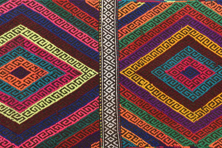 2' 1 x 8' 8 Hand Knotted Kilim Fars Persian Wool Runner Rug