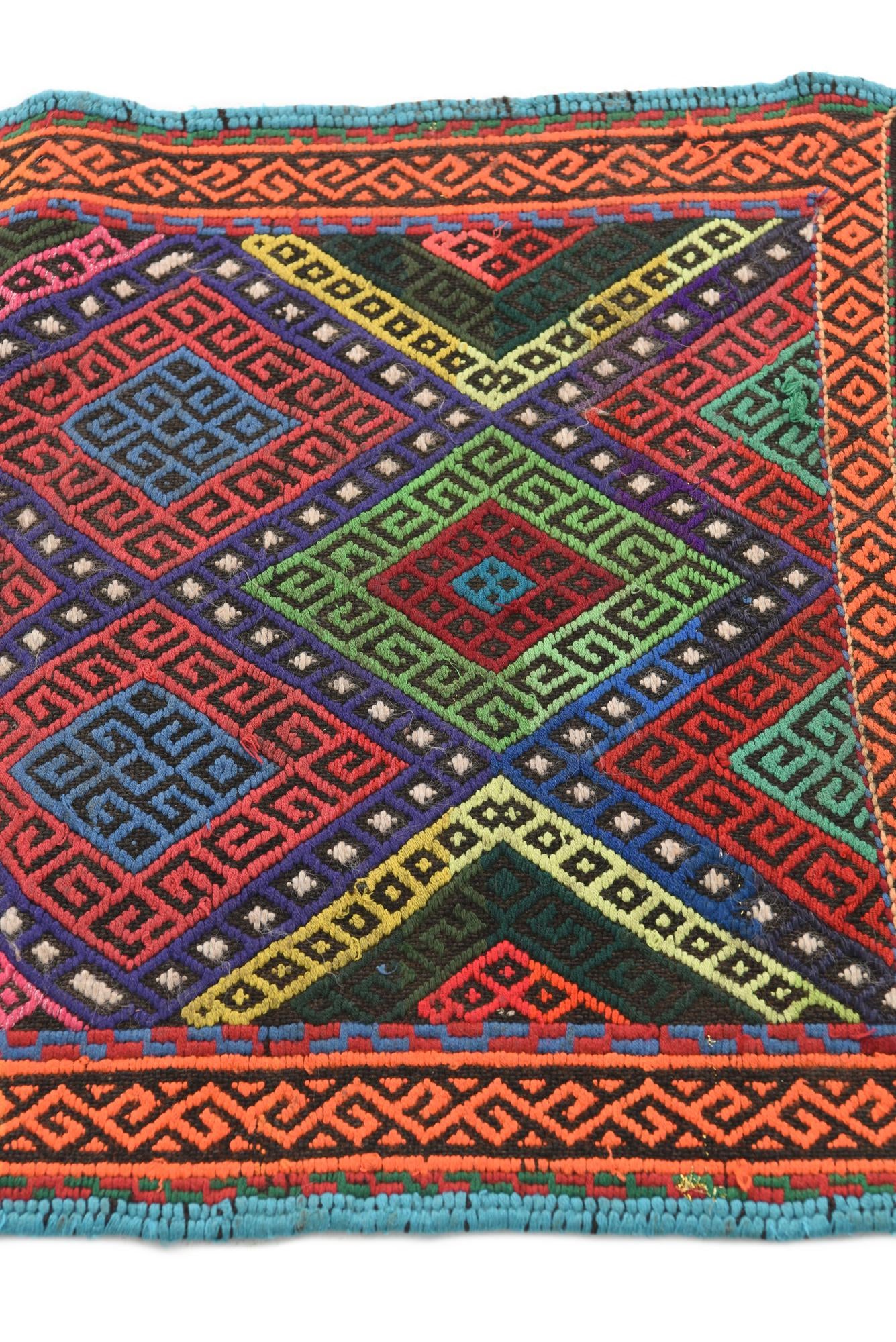 1' 10 x 8' 2 Hand Knotted Kilim Fars Persian Wool Runner Rug