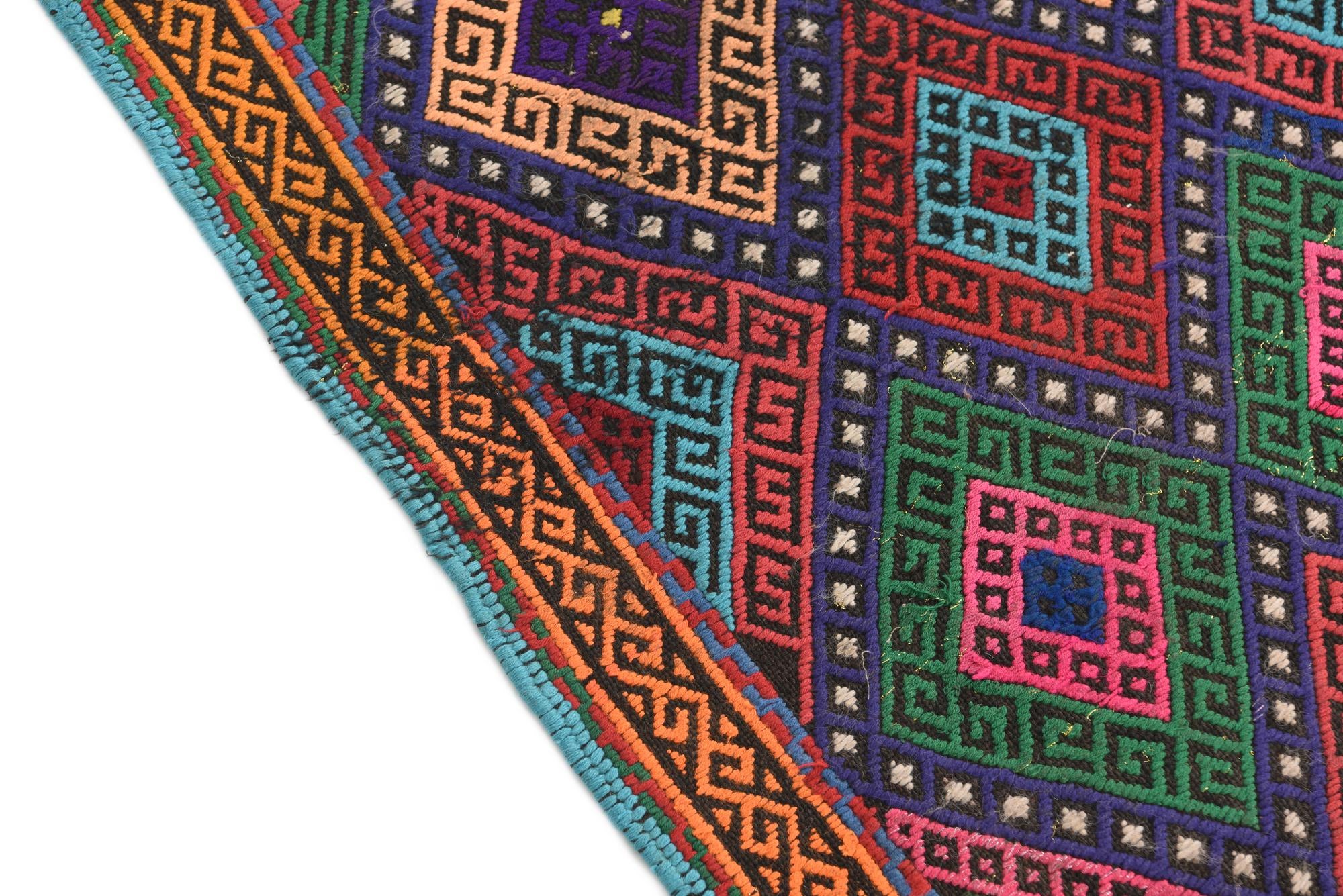1' 10 x 8' 2 Hand Knotted Kilim Fars Persian Wool Runner Rug