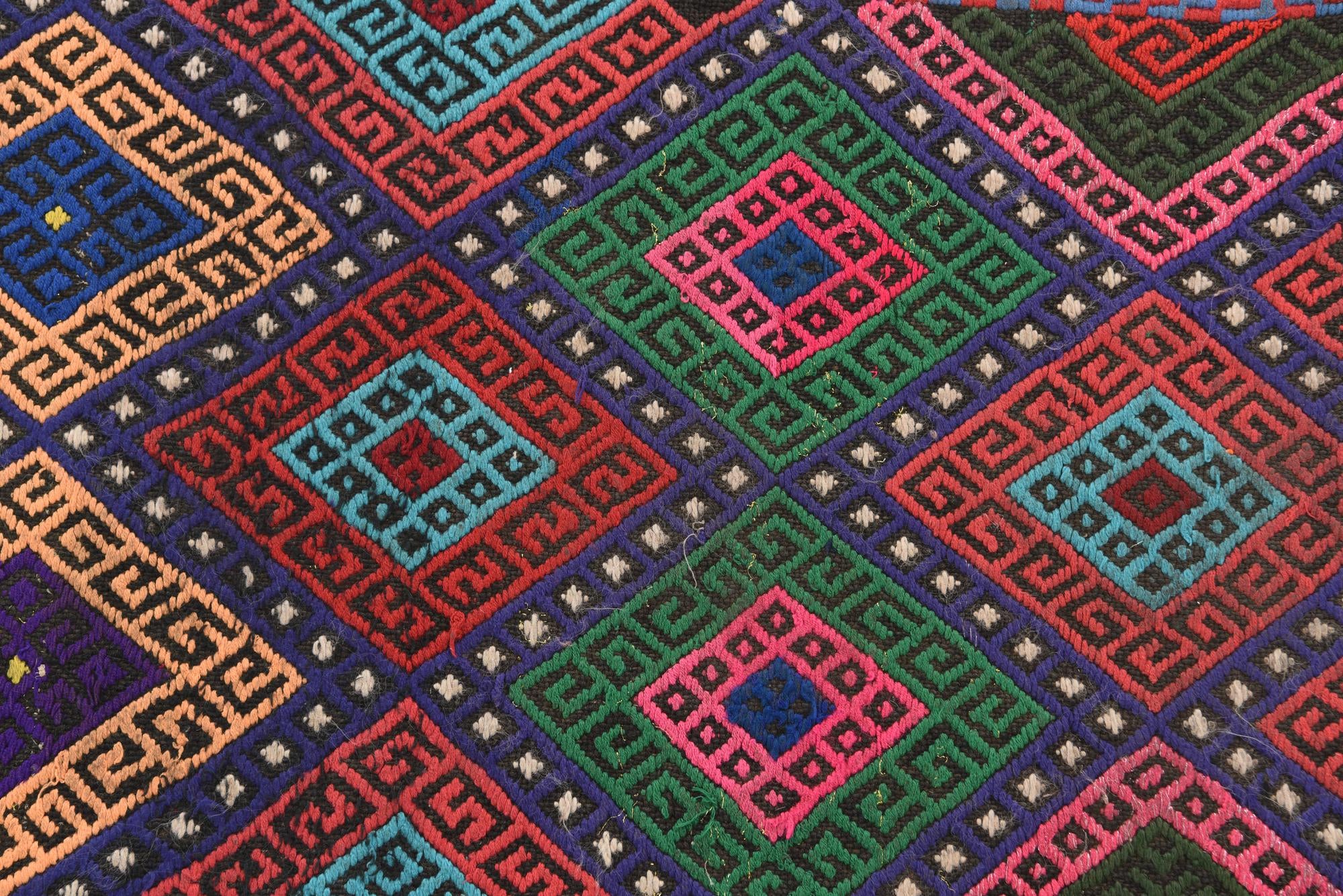 1' 10 x 8' 2 Hand Knotted Kilim Fars Persian Wool Runner Rug