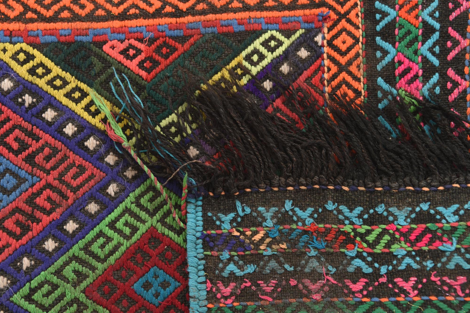 1' 10 x 8' 2 Hand Knotted Kilim Fars Persian Wool Runner Rug