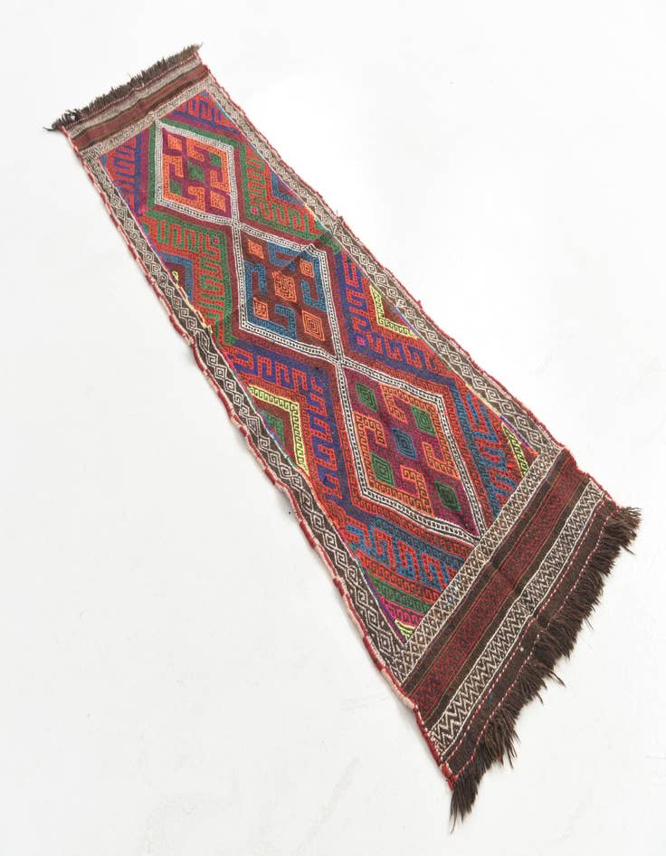 Detail image of 2' 3 x 8' 2  Hand Knotted Kilim Fars Persian Wool Runner Rug