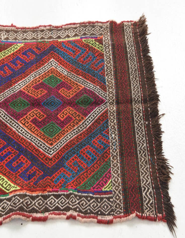 Detail image of 2' 3 x 8' 2  Hand Knotted Kilim Fars Persian Wool Runner Rug