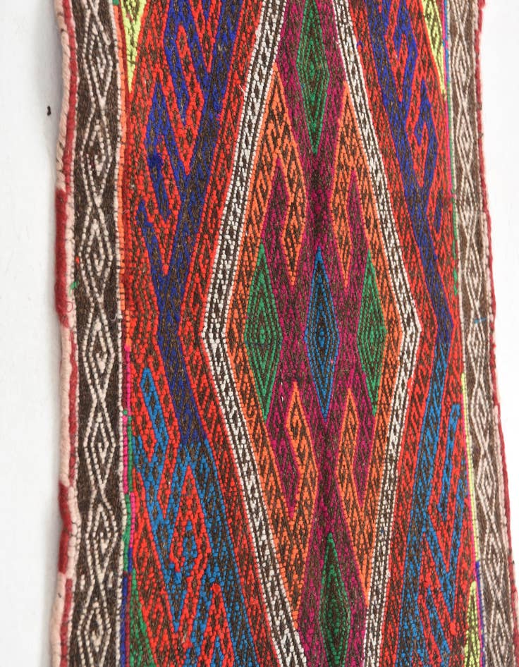 Detail image of 2' 3 x 8' 2  Hand Knotted Kilim Fars Persian Wool Runner Rug