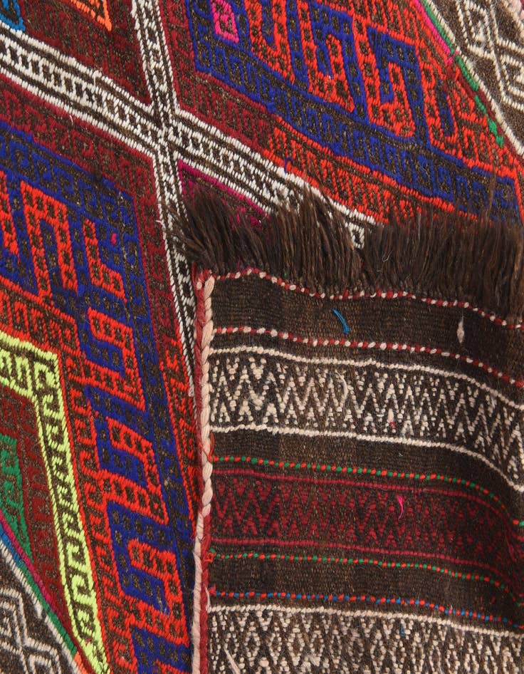Detail image of 2' 3 x 8' 2  Hand Knotted Kilim Fars Persian Wool Runner Rug