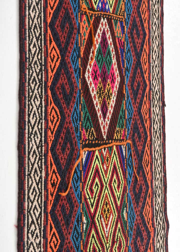 2' x 7' 4 Hand Knotted Kilim Fars Persian Wool Runner Rug