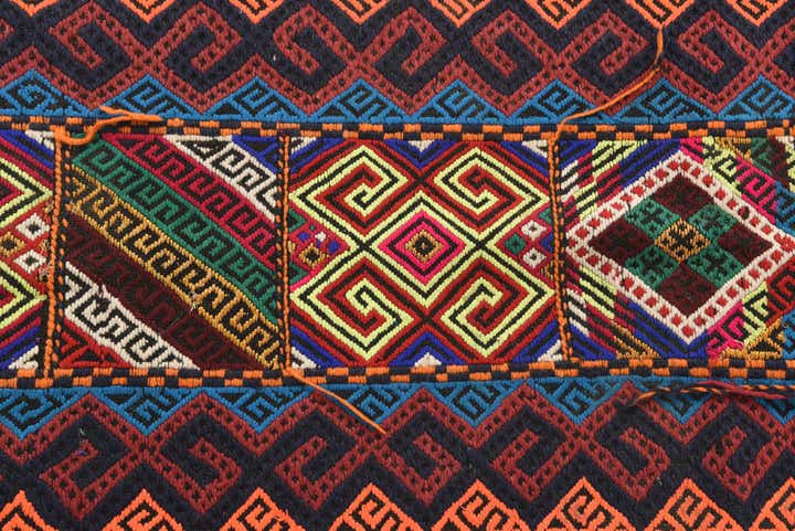 2' x 7' 4 Hand Knotted Kilim Fars Persian Wool Runner Rug