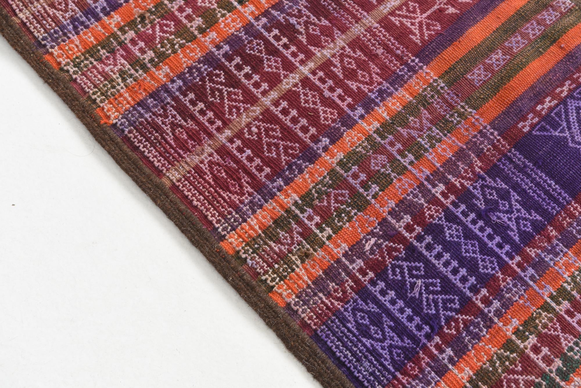 2' 1 x 10' 2 Hand Knotted Kilim Fars Persian Wool Runner Rug