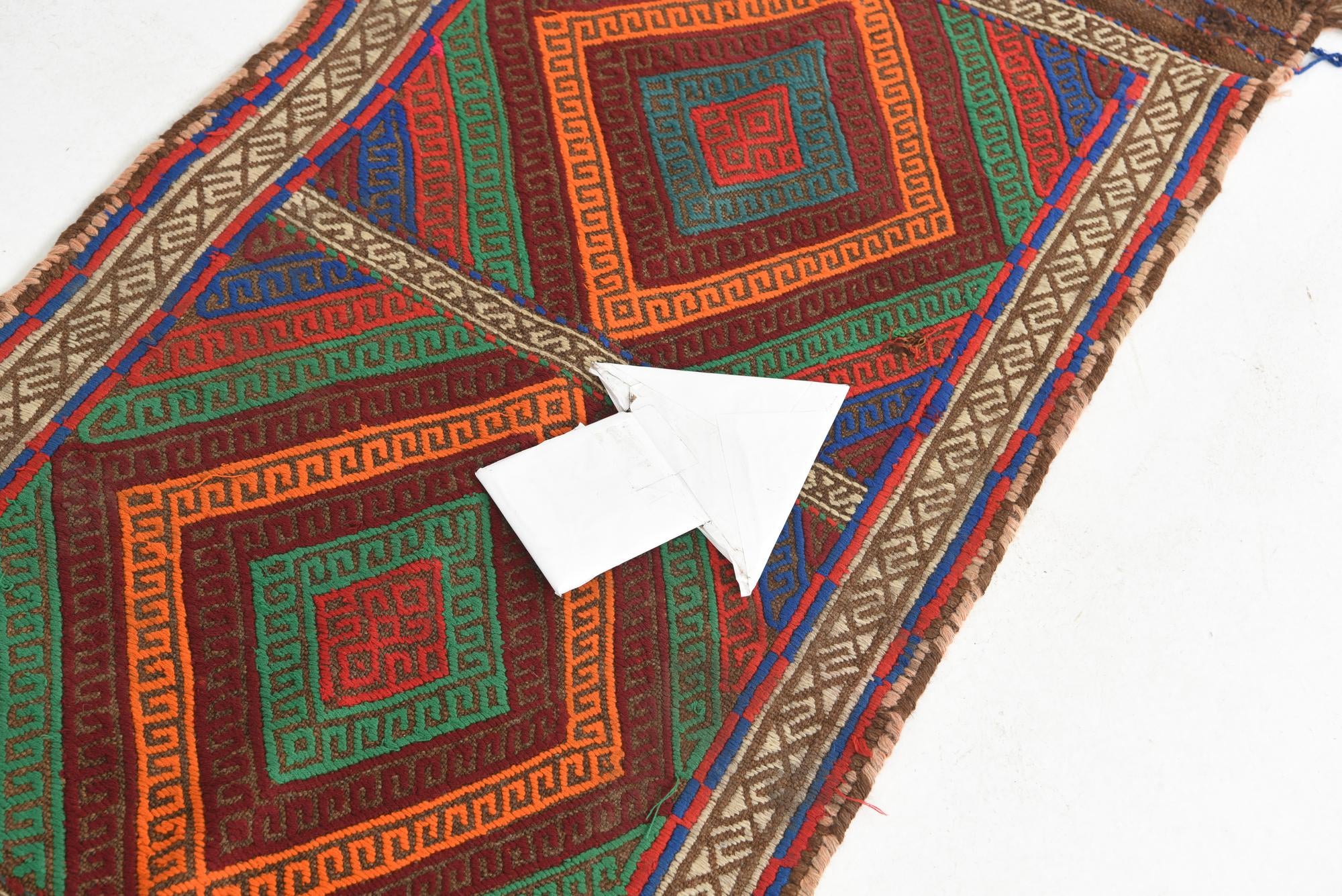 1' 10 x 6' 9 Hand Knotted Kilim Fars Persian Wool Runner Rug