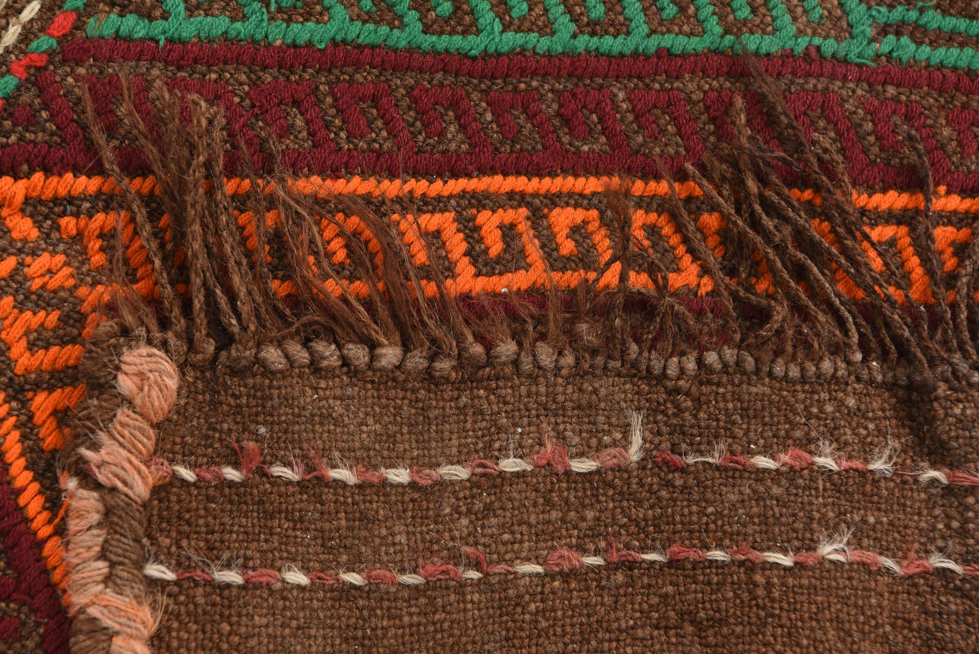 1' 10 x 6' 9 Hand Knotted Kilim Fars Persian Wool Runner Rug