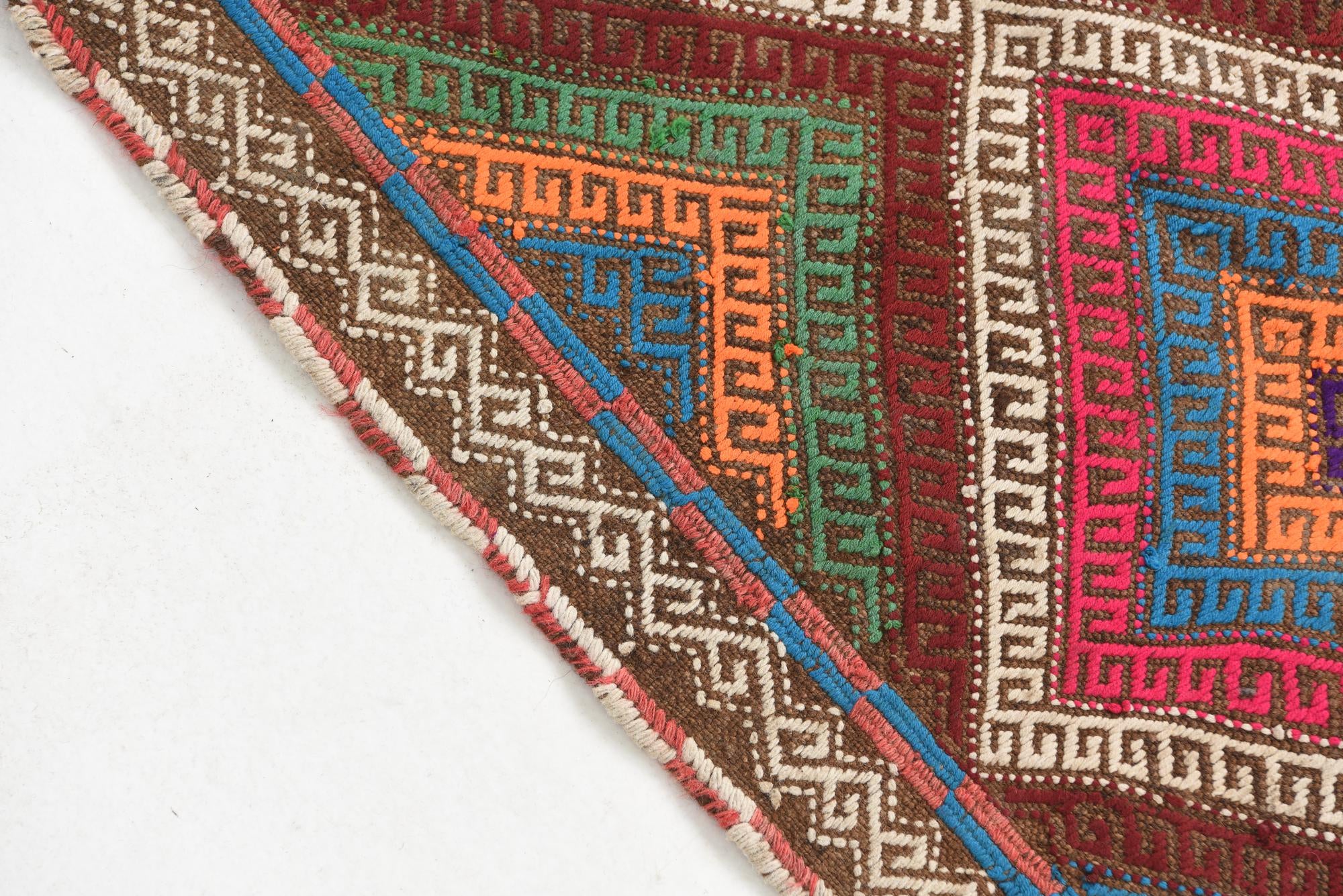 55cm x 190cm Hand Knotted Kilim Fars Persian Wool Runner Rug