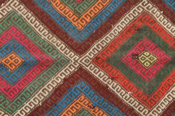1' 10 x 6' 2 Hand Knotted Kilim Fars Persian Wool Runner Rug